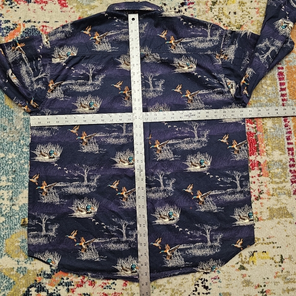 FIELD TESTED OUTDOOR LIFE Mens Large Duck Hunting Button-Up Shirt L/S Scenery - Picture 10 of 11